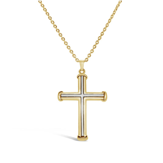 LaViano Jewelers Necklaces - 14K Two Tone Cross | LaViano