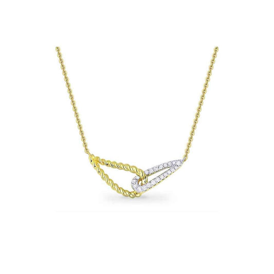 lavianojewelers - 14K Two Tone Diamond Necklace | LaViano