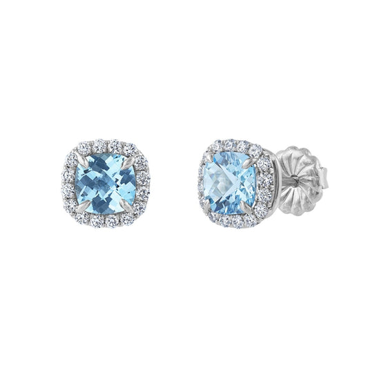LaViano Jewelers Earrings - 14K White Gold Aquamarine