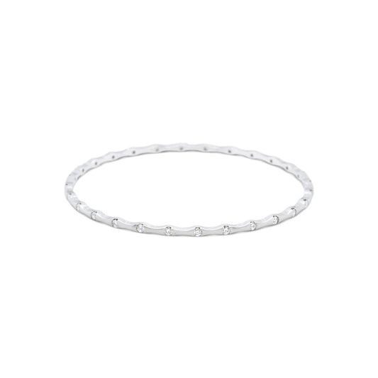 LaViano Jewelers 14K White Gold Diamond Bangle Bracelet