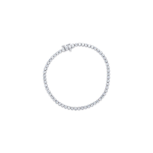 LaViano Jewelers 14K White Gold Diamond Bracelet 60 Diamonds =3.04cts