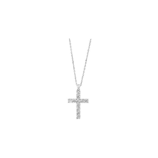 lavianojewelers - 14K White Gold Diamond Cross | LaViano