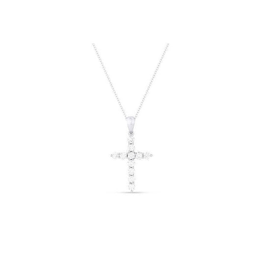 lavianojewelers - 14K White Gold Diamond Cross | LaViano