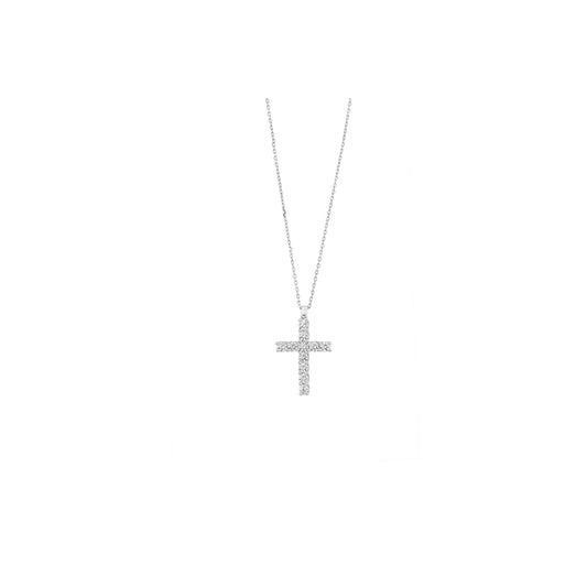 LaViano Jewelers Necklaces - 14K White Gold Diamond Cross |