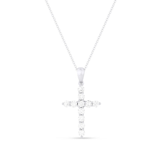 LaViano Jewelers Necklaces - 14K White Gold Diamond Cross |