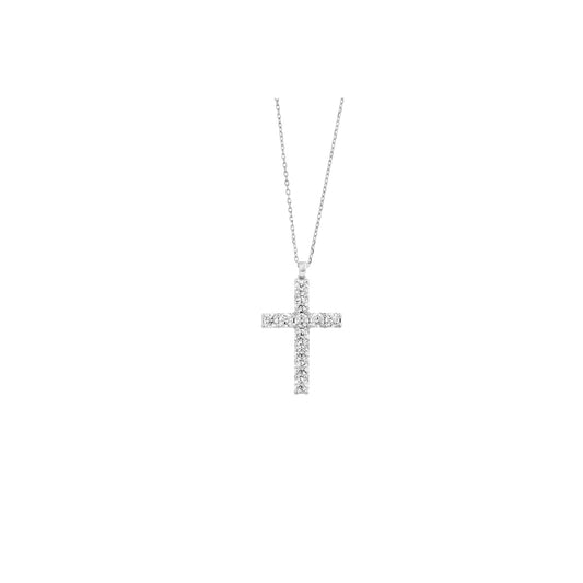 LaViano Jewelers Necklaces - 14K White Gold Diamond Cross |