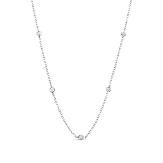 lavianojewelers - 14K White Gold Diamond Necklace | LaViano
