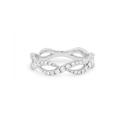 image of 14K White Gold Diamond Ring with diamonds weighing 0.35 carat.