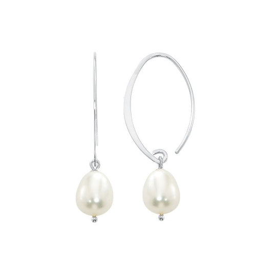 lavianojewelers - 14K White Gold Freshwater Pearl Drop