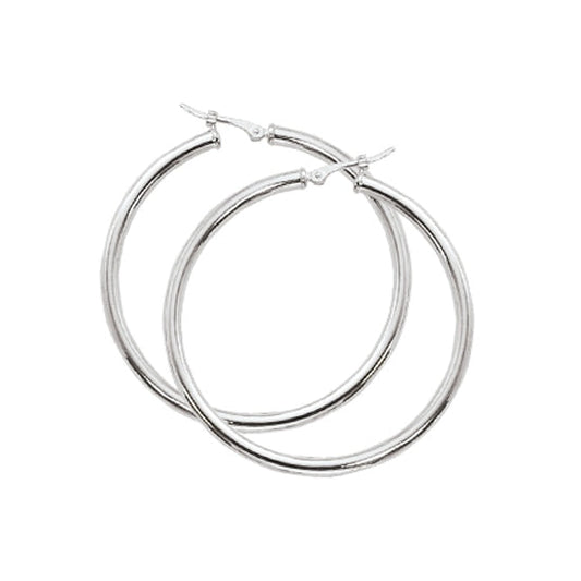 LaViano Jewelers Earrings - 14K White Gold Hoop Earrings |