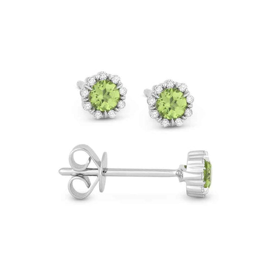 lavianojewelers - 14K White Gold Peridot Earrings | LaViano