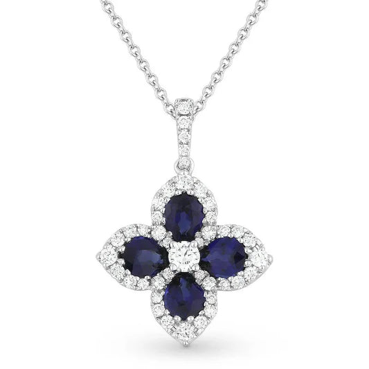 LaViano Jewelers Necklaces - 14K White Gold Sapphire and