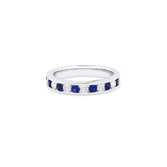 lavianojewelers - 14K White Gold Sapphire and Diamond Ring |