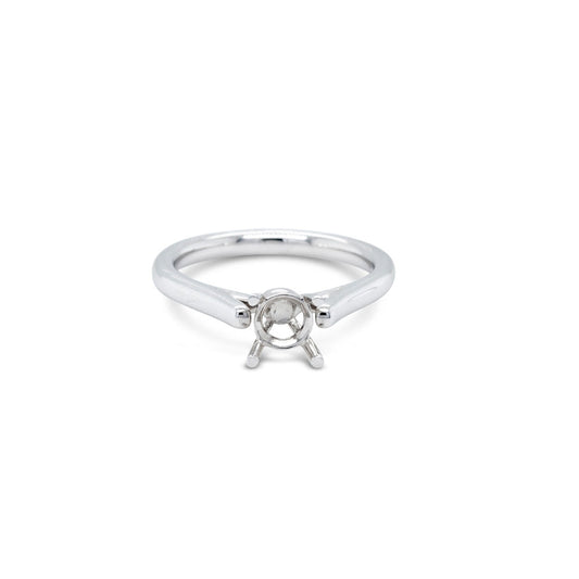 14K White Gold Semi Mounting Ring