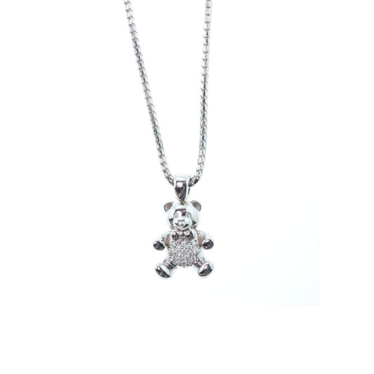 lavianojewelers - 14K White Gold Teddy Bear Charm | LaViano
