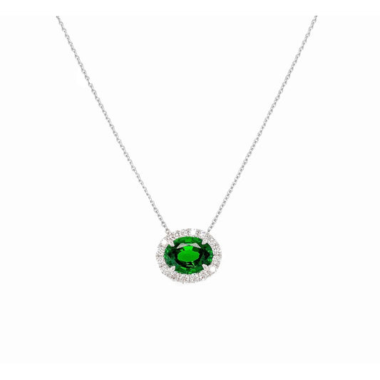 LaViano Jewelers Necklaces - 14K White Gold Tsavorite