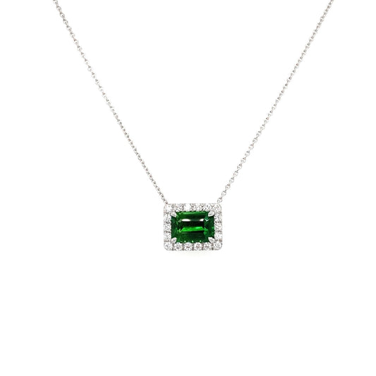 LaViano Jewelers Necklaces - 14K White Gold Tsavorite