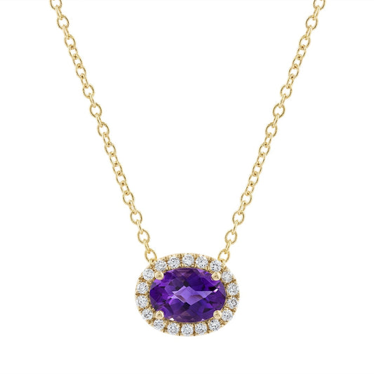LaViano Jewelers Necklaces - 14K Yellow Gold Amethyst and