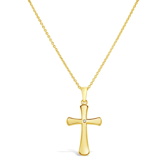LaViano Jewelers - 14K Yellow Gold and Diamond Cross |