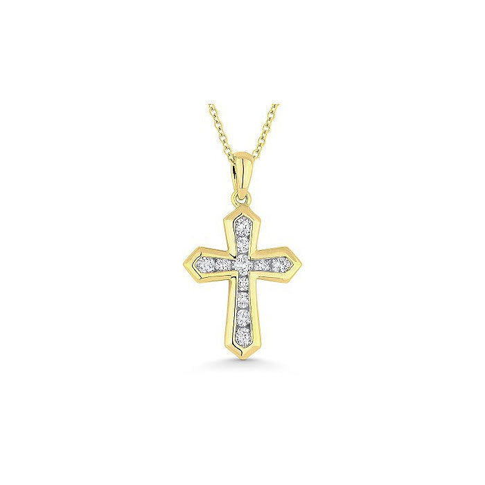 lavianojewelers - 14K Yellow Gold Diamond Cross | LaViano 