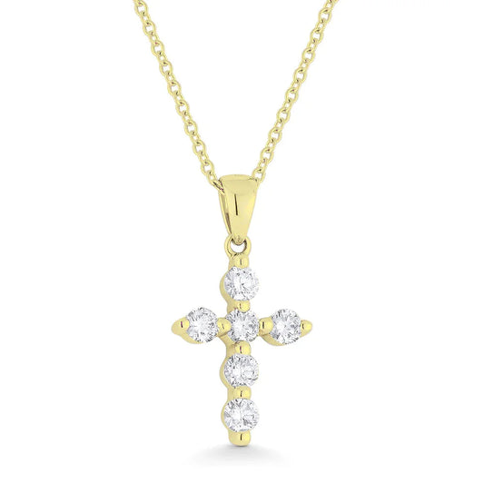 LaViano Jewelers Necklaces - 14K Yellow Gold Diamond Cross