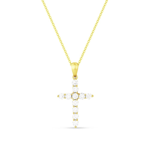 LaViano Jewelers Necklaces - 14K Yellow Gold Diamond Cross |