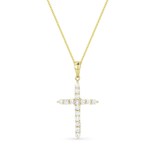 LaViano Jewelers Necklaces - 14K Yellow Gold Diamond Cross |