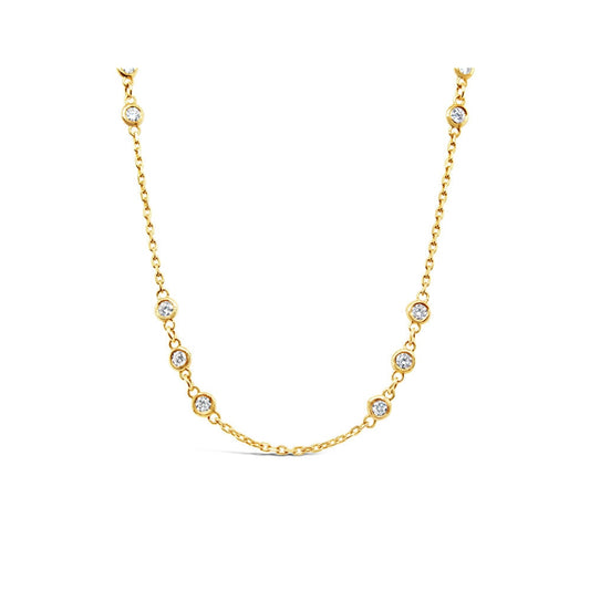 LaViano Jewelers 14K Yellow Gold Diamond Necklace (30 Diamond =.98cts)