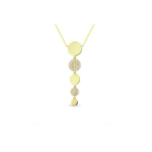 14K Yellow Gold Diamond Pendant