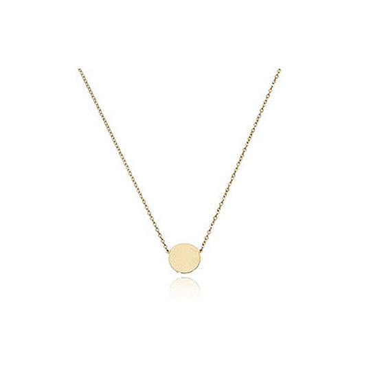 14K Yellow Gold Disc Necklace