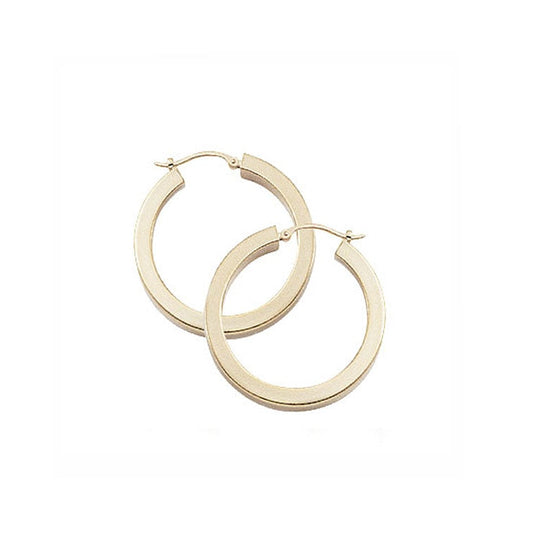 Image of yellow gold hoop earrings