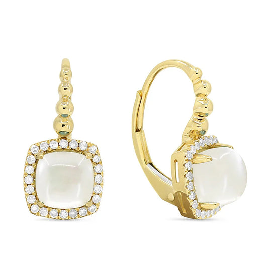 LaViano Jewelers Earrings - 14K Yellow Gold Mother of Pearl