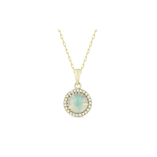 LaViano Jewelers Necklaces - 14K Yellow Gold Opal and