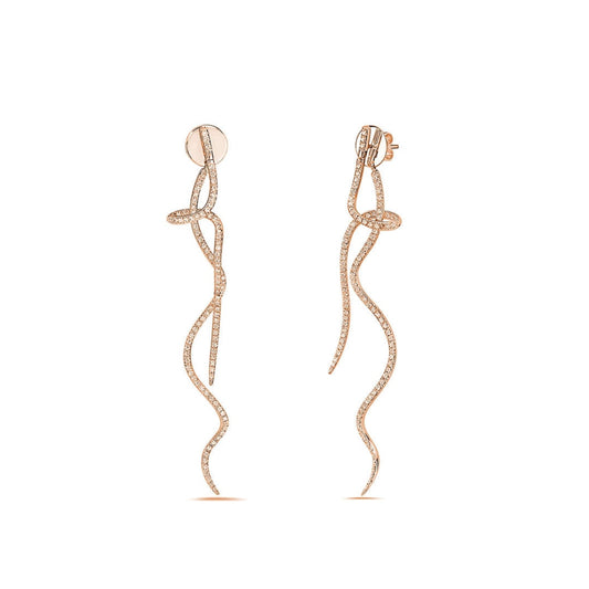 lavianojewelers - 18K Rose Gold Diamond Earrings | LaViano