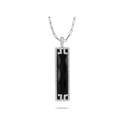 lavianojewelers - 18K White Gold Black Onyx Pendant |