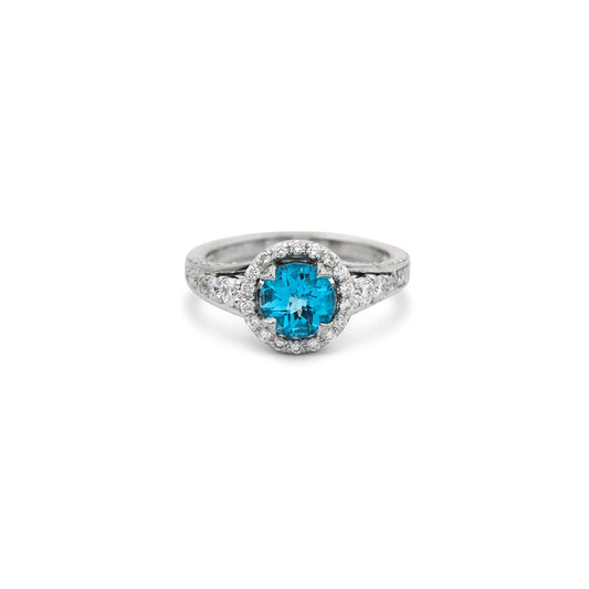lavianojewelers - 18K White Gold Blue Topaz Ring | LaViano