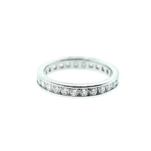 lavianojewelers - 18K White Gold Channel Set Diamond Band |