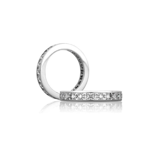 lavianojewelers - 18K White Gold Channel Set Diamond Band |