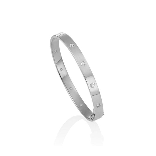 lavianojewelers - 18K White Gold Diamond Bangle Bracelet |