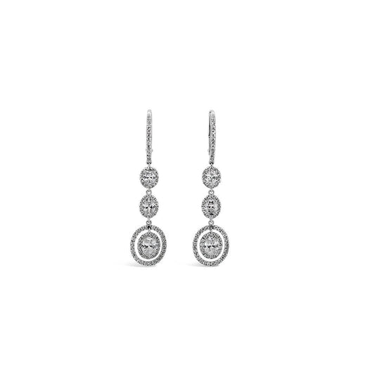LaViano Jewelers 18K White Gold Diamond Drop Earrings