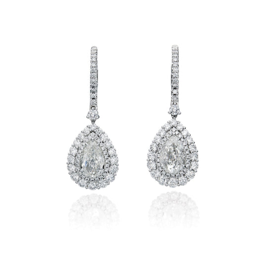 LaViano Jewelers Earrings - 18K White Gold Diamond Earrings