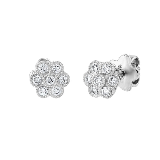 LaViano Jewelers Earrings - 18K White Gold Diamond Earrings