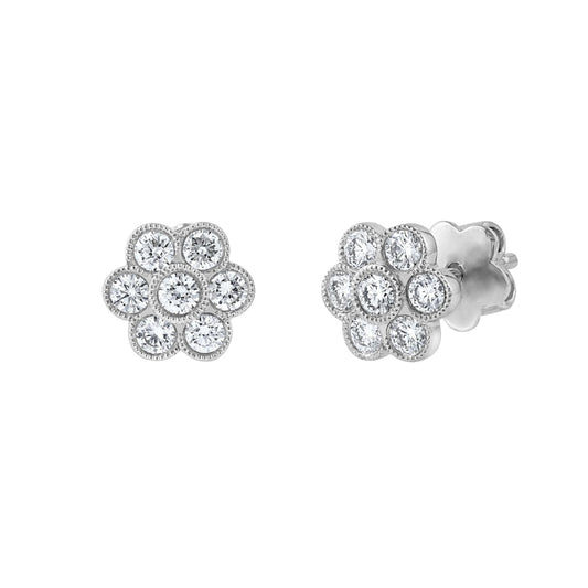 LaViano Jewelers Earrings - 18K White Gold Diamond Earrings