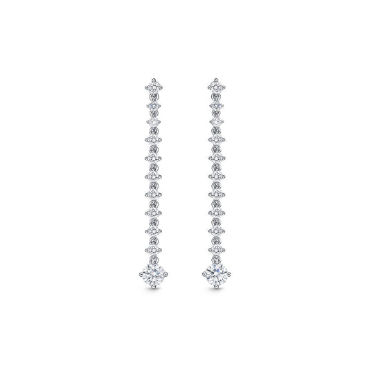 lavianojewelers - 18K White Gold Diamond Earrings | LaViano