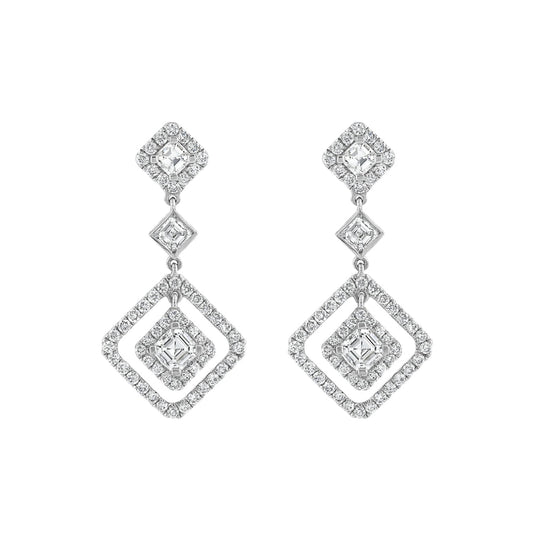 LaViano Jewelers Earrings - 18K White Gold Diamond Earrings