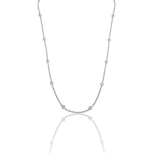LaViano Jewelers 18K White Gold Diamond Necklace