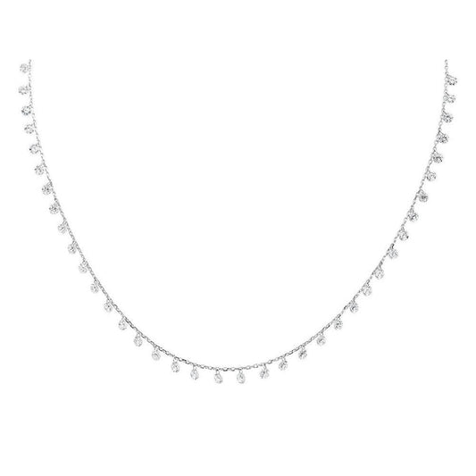 lavianojewelers - 18K White Gold Diamond Necklace | LaViano