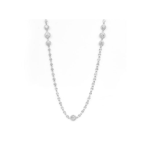 lavianojewelers - 18K White Gold Diamond Necklace | LaViano