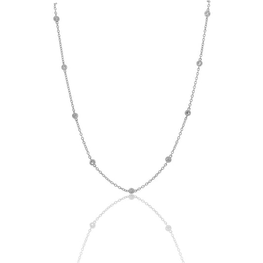 LaViano18K White Gold Women's Diamond Necklace