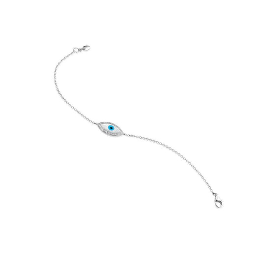lavianojewelers - 18K White Gold Evil Eye Bracelet | LaViano